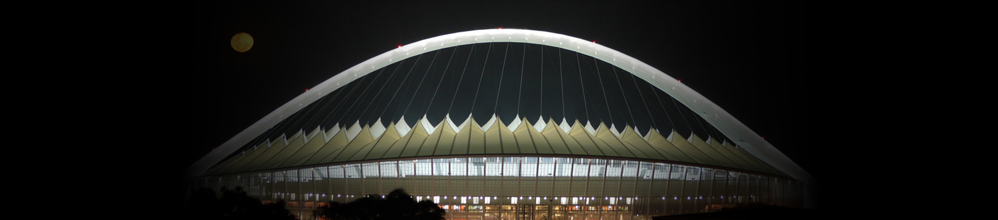 Architectural fabric atop the Moses Mabhida stadium in Durban, South Africa